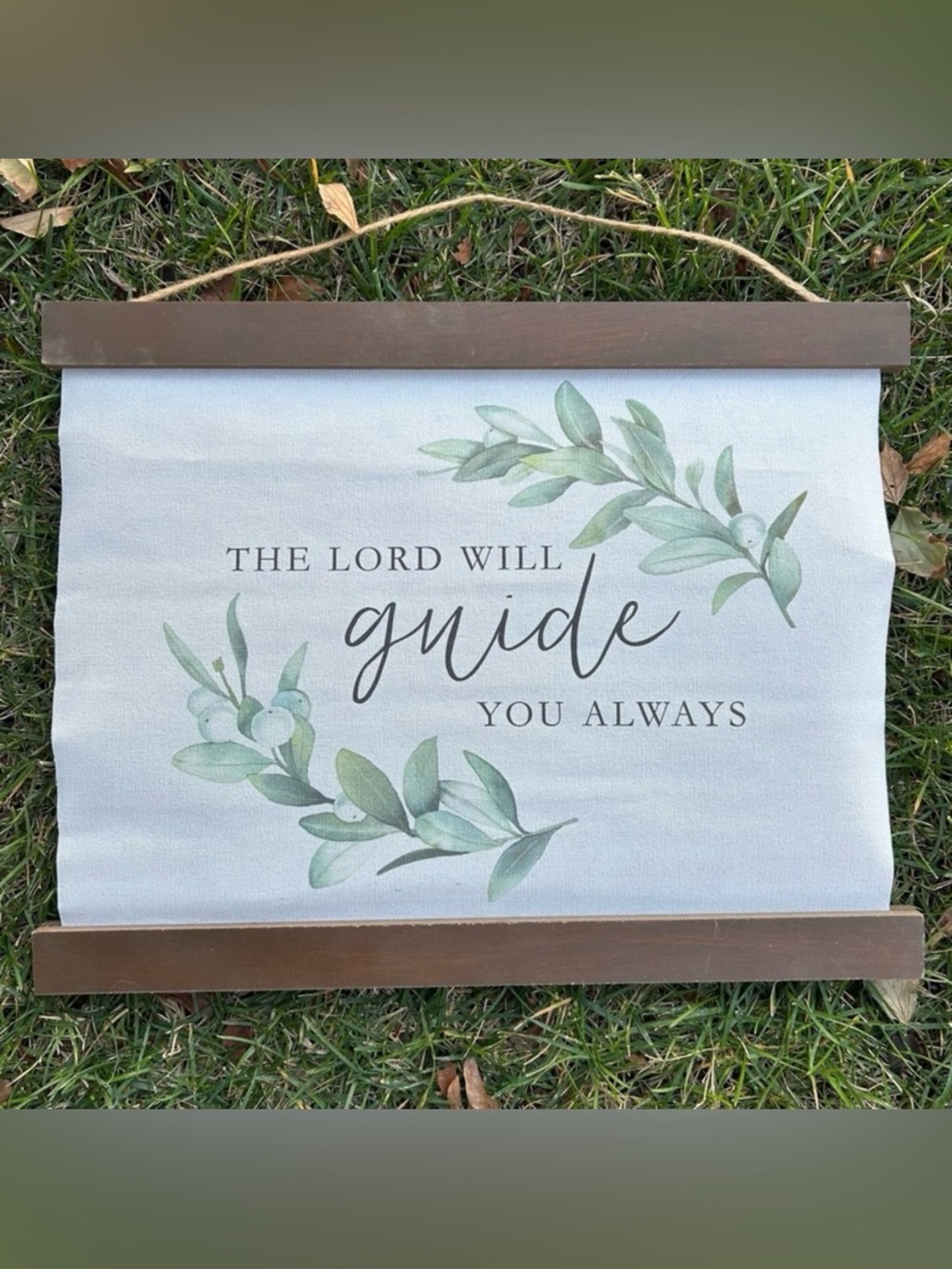 “The Lord will Guide you Always” Canvas Sign